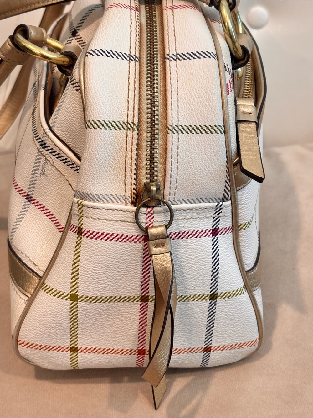 COACH 2011 Peyton Tattersall Plaid Satchel Shoulder Bag - Picture 7 of 16